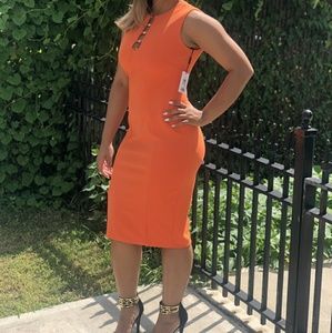 Sleeveless orange Calvin Klein Dress